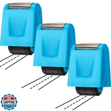 Teling 3 Pcs Dashed Handwriting Line Practice Roller Stamp Self Inking Line R