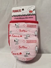 Peanuts Snoopy Kitchen Oven Mini Mitts- 2pk Set New Love Be Mine Valentine's Day