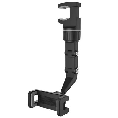 360°Car Rearview Mirror Rotation Adjustable Phone Holder Mount Multifunction LOT