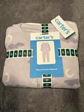 Carter's Warm Fleece Zipper Closure Long Sleeves Footie Pajama 5T Owl NEW