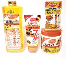 Veet Gold Turmeric Brightening Oil- Papaya Cream - Soap - Facewash 4Pc Kit