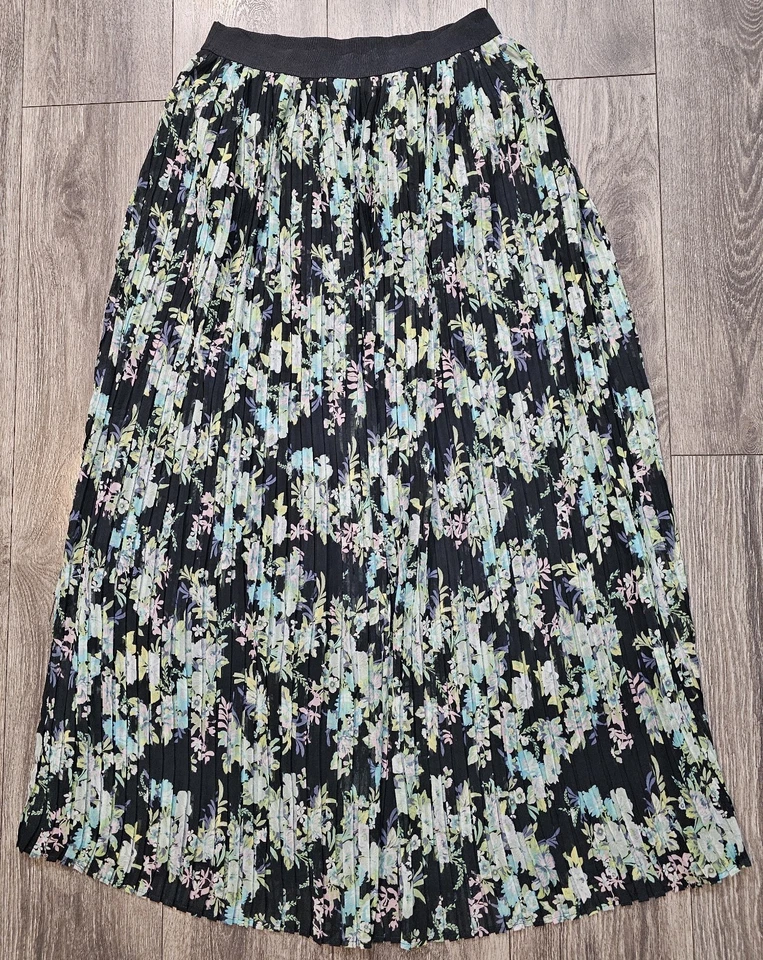 Falda Floral Plisada Larga Lauren Conrad Multicolor Para Mujer Talla Pequeña Verano Playa Foto 2 de 4