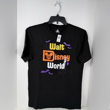 Walt Disney World T-Shirt Mickey Black Spooky Bats NWT New Small