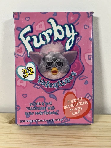 Vintage Furby Valentines 32 Fold & Seal TIGER Electronics 1999 Sealed Dented Box