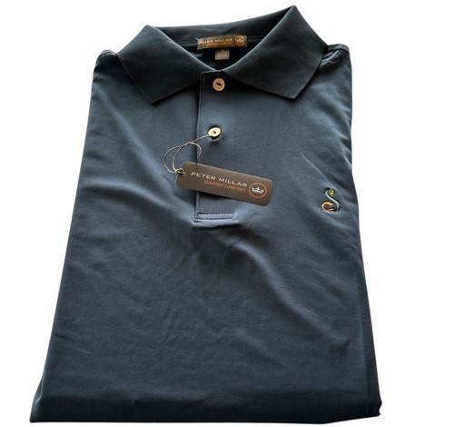 Peter Millar Summer Comfort Polo Shirt Mens Small Blue SS Corp Logo New - Picture 7 of 13