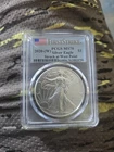 2020 (W) $1 AMERICAN SILVER EAGLE PCGS MS70 WEST POINT FIRST STRIKE LABEL