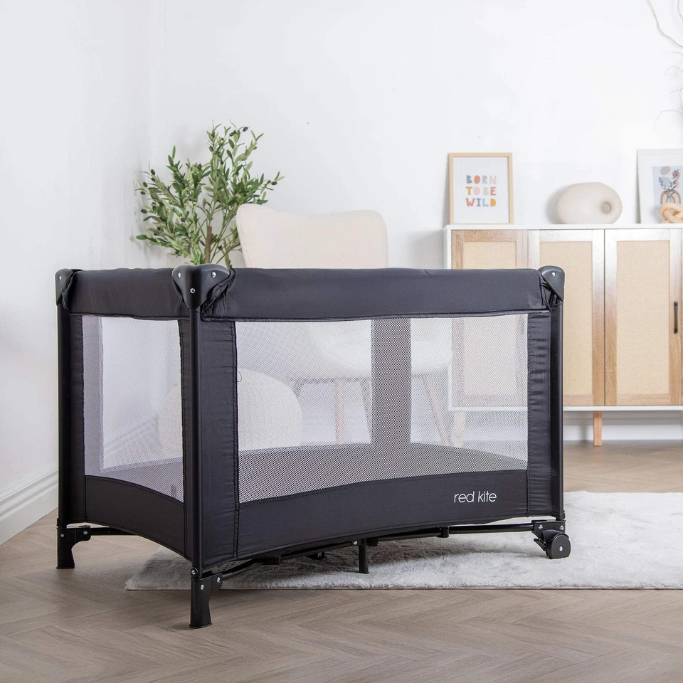 Red Kite Quiet Time Sleep Tight Travel Cot Black Baby Toddler 0m+ Bed Sleep New - Image 4 of 4