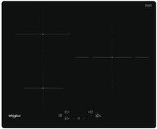 whirlpool table de cuisson induction 60cm 3 feux 7200w noir wsq1160ne
