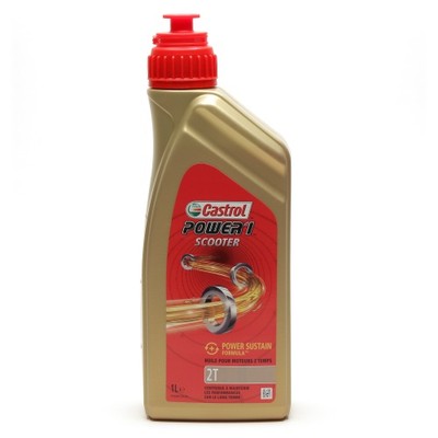 Castrol Power 1 Scooter 2T teilsynthetisches Motorrad Motoröl 1l Flasche