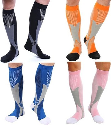 Compression stockings for men and women (4 pairs), colourful support stockings