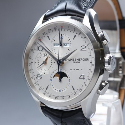 BAUME＆MERCIER Clifton 65793 Automatic Silver Men's Watch 42mm JAPAN N MINT*Box