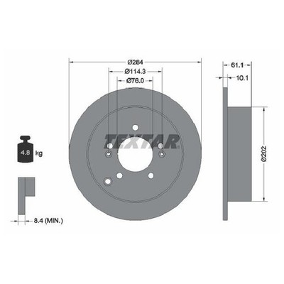 2x Bremsscheibe hinten für Hyundai Highway IX35 LM Santa FÉ SM Trajet id46736