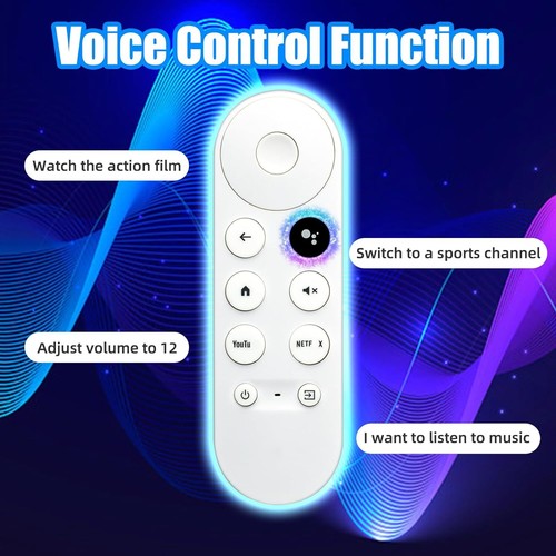 For Chromecast 4K Google TV Voice Bluetooth IR Remote Control G9N9N GZRNL AU - Picture 9 of 13