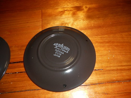 Mikasa Japan Terra Stone Paprika E1258 1970's Vintage Coffee Shot Spare Saucer - Picture 2 of 2