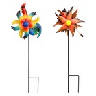 Wind Spinner 7.5 Inch Garden Set of 2 Wind Spinners Decor Iron Craft Animal W.