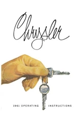 1961 Chrysler Owners Manual User Guide Reference Operator Book Fuses Fluids