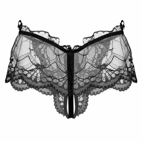 Herren Spitze String Slip Transparent Öffnung im Schritt G-String Unterwäsche - Bild 24 von 41