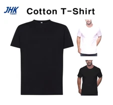 JHK Cotton Solid Color Short Sleeve Man Regular Basic T Shirt Plain Shirts