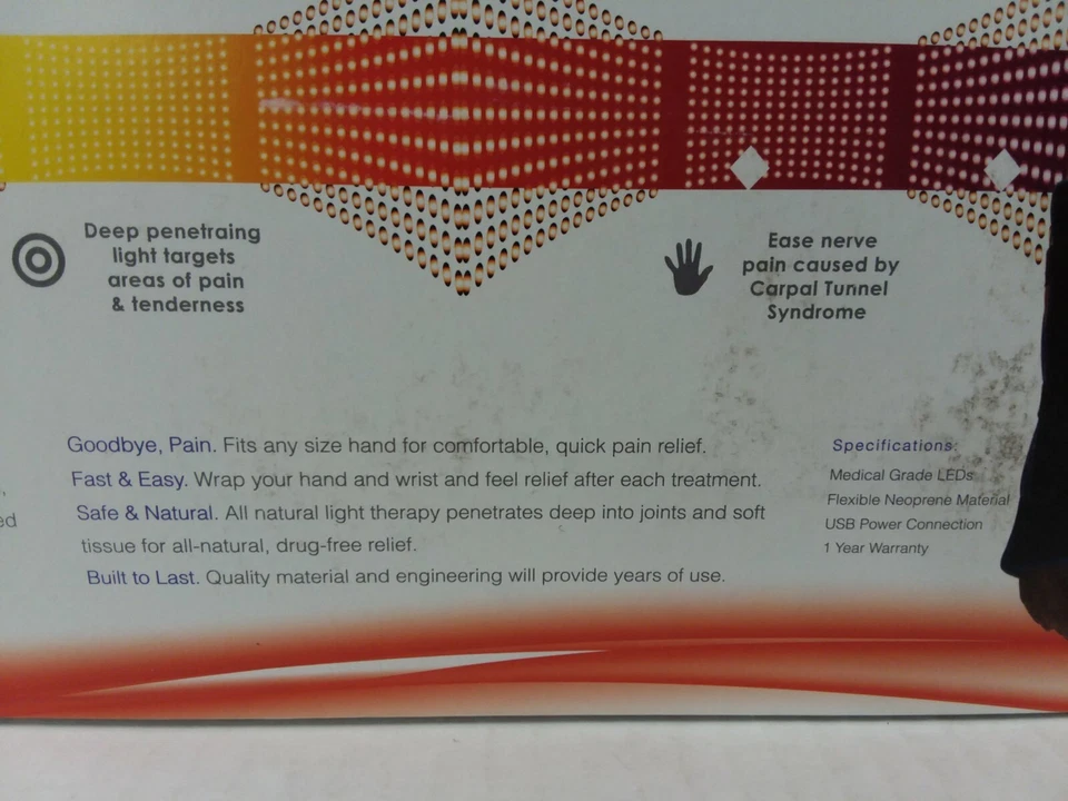 Nuevo sistema de terapia de luz para aliviar el dolor negro envoltura de muñeca DPL Foto 4 de 4
