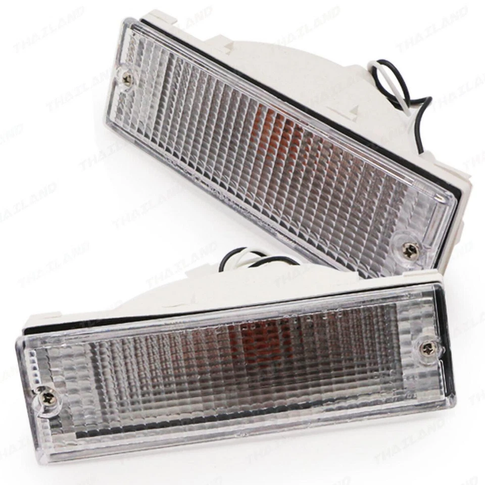 Set Clear Bumper Light Lamp For Mitsubishi Mighty Max L200 Dodge Ram50 1990 - 95 Foto 3 de 4