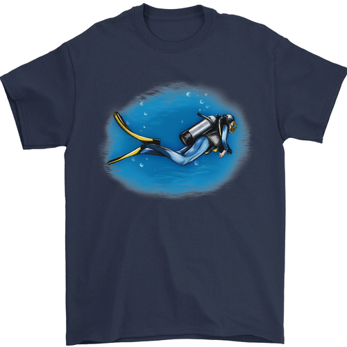 Ocean Scuba Diver Scuba Diving Mens T-Shirt 100% Cotton - Picture 75 of 95