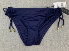 La Blanca Island Goddess Side Tie Hipster Swimsuit Bottom 8 Navy Blue Classic