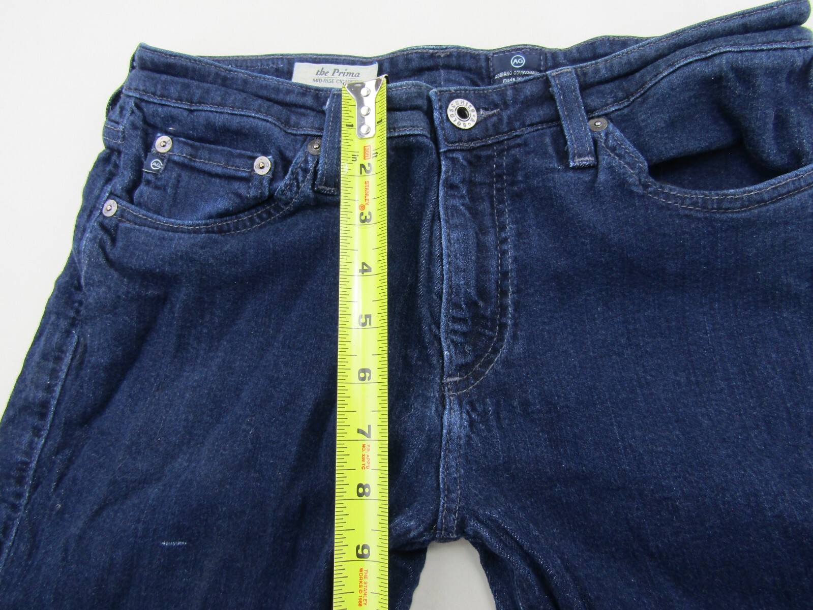 Adriano Goldschmeid Jeans Womens Size 30R Mid Rise Cigarette Leg Zipper Button thumbnail 3