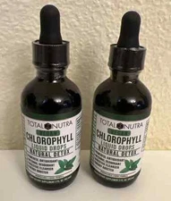 2 Total Nutra Liquid Chlorophyll Drops 50MG Fast Absorbing Body Detox 5/25 exp