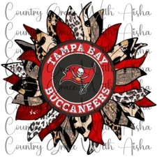 Sublimation Transfer Print Buccaneers Sunflower Ready To Press Heat Transfer