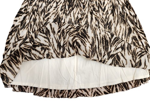 Falda de algodón plisada ajustada y acampanada con estampado de animales pequeños Talbots para mujer talla 16WP NUEVA CON ETIQUETAS - Imagen 4 de 7