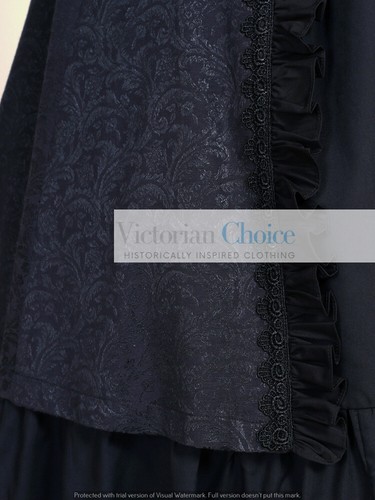 Black Victorian Steampunk Penny Dreadful Military Dress Game of Thrones Punk 176 - Picture 6 of 6