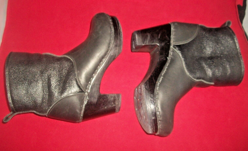 No. 6 Store Sven Clogs Black Leather Shearling Lined Pull-On Clog Boots 6M $410 - Picture 4 of 10