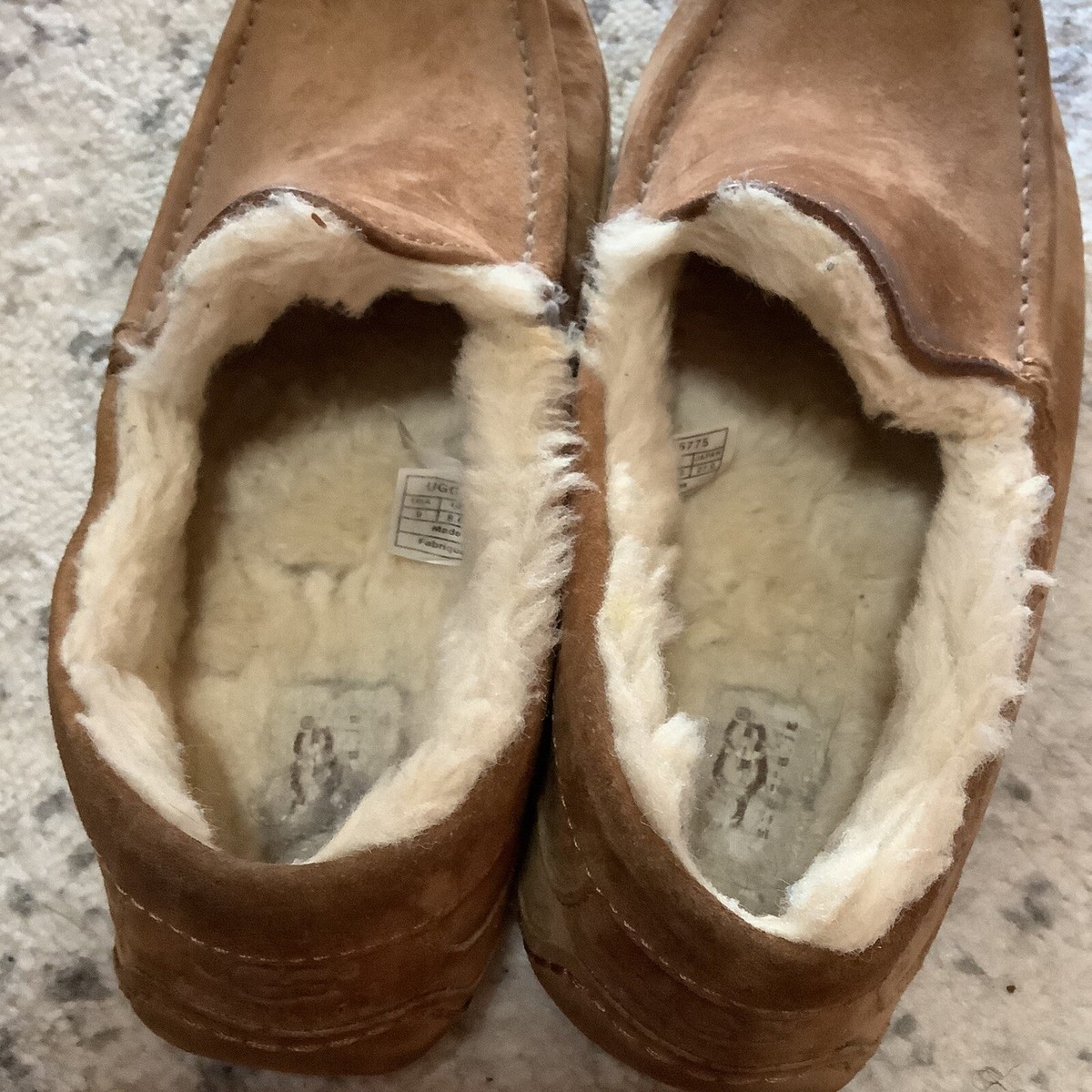 UGG Australia - Ascot - Moccasin Slipper - Brown - Men\'s - 9 - S/N 5775 UGG Australia Slippers Mens 9 Ascot Moccasins Slip On Flats  main image 4