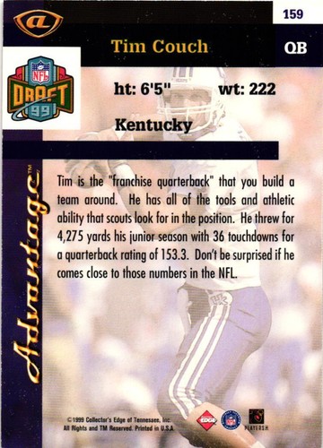 TIM COUCH 1999 RC SINGLES PICK YOUR CARD ROOKIE FOIL DIECUT KENTUCKY BROWNS - Picture 35 of 255