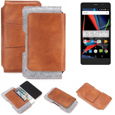 Holster für Archos 55 Diamond Selfie Gürteltasche Filz Schutz-Hülle