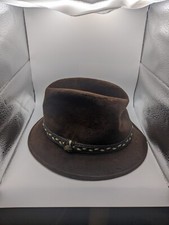 The Sovereign Stetson Hat Braided Brown Fedora Black 7 Mens