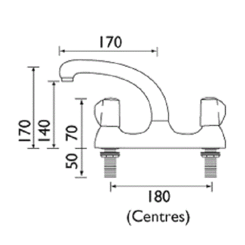 Bristan ON DSM C CD Options Deck Sink Mixer Chrome - tatty box - Imagen 2 de 2