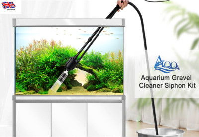 AQQA Multifunktionaler 6 in 1 Kiesreiniger Elektrischer Staubsauger Aquarium absorbiert Schmutz