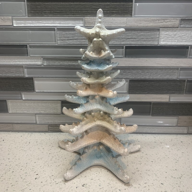 Coastal Starfish ChristmasTree 8 Tier 10" Holiday Tree Star Fish Figurine