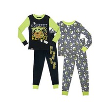 Star Wars Baby Yoda 4 PC Long Sleeve Tight Fit Cotton Pajama Set Boy Size 8