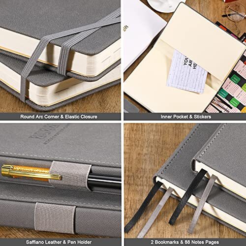 2022 Planner - Weekly Monthly Planner 2022, 5.75" x 8.25", Saffiano Leather - Picture 6 of 7