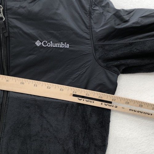 Columbia Unisex Kids Black Long Sleeve Fleece Lined Full Zip Winter Jacket M - Picture 4 of 9