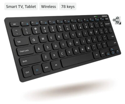 Macally 2.4G Small Wireless Keyboard - Ergonomic & Comfortable  Computer...