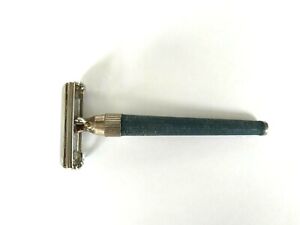 Gillette Tech De Safety Razor Blue Long Handle Made In England Rare Vintage Ebay