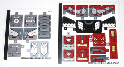Lego NEW STICKER SHEETS: 76104 The Hulkbuster Smash-Up