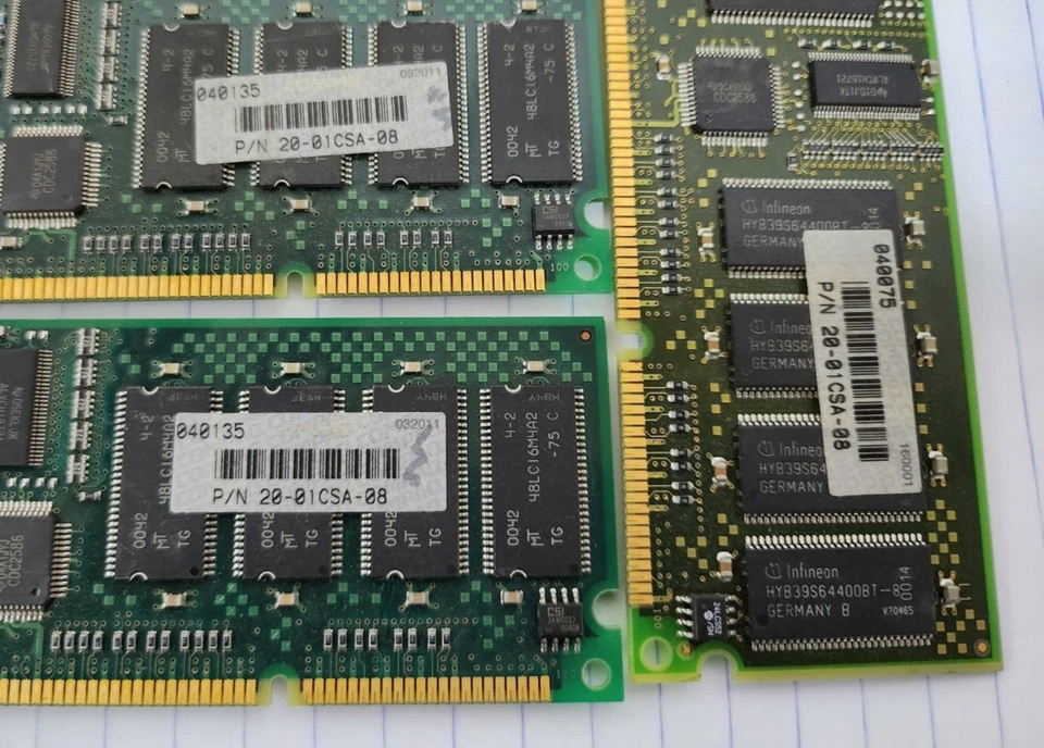 6x DEC 20-01CSA-08 128MB 100MHz 200Pin Sync CL2 REG ECC Server Memory Modules - Image 2 of 2