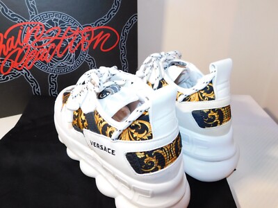 VERSACE CHAIN REACTION Trainers Luxury Shoes Size 6 UK 39 EU | eBay