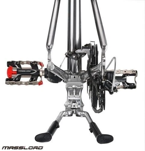 Bicicleta Doble Pata de Cabra Ajustable 24" 26" 28" Resistente Plateado CL-KA54 Foto 4 de 4