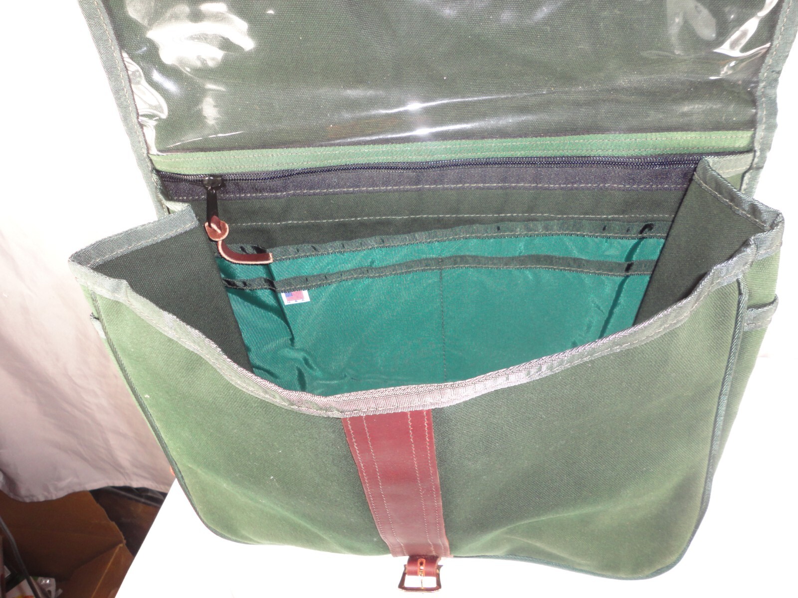 Olympic Wall  Systems Battenkill Green Canvas Lea… - image 8