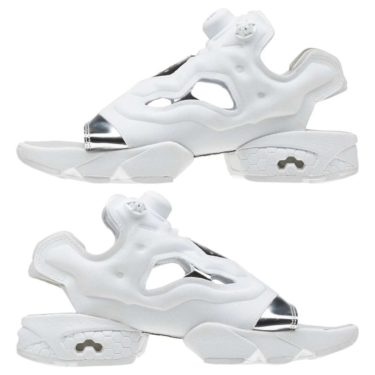 Sandali slip on da donna Reebok INSTAPUMP FURY bianchi taglia 5 US BD3186